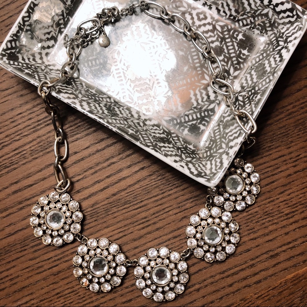 Crystal Disc J. Crew Statement Necklace